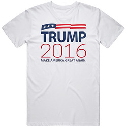Donald Trump 2016 Presidential Election Vote Trump Make America Great Again Retro Graphic Unisex Cotton White Classic T Shirt