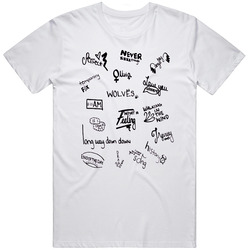 Lyrics Retro Graphic Unisex Cotton White Classic T Shirt