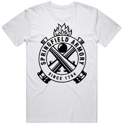 Spring Putih Retro Graphic Unisex Cotton White Classic T Shirt