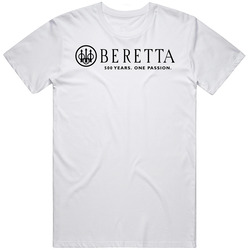 Bereta 1 Putih Retro Graphic Unisex Cotton White Classic T Shirt