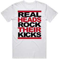 Real Heads Rock Kicks Rap Retro Graphic Unisex Cotton White Classic T Shirt