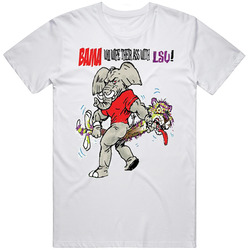 Alabama Vs Lsu Retro Graphic Unisex Cotton White Classic T Shirt