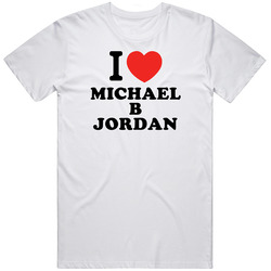I Heart Michael B Jordan Action Movie Star Actor Fan Retro Graphic Unisex Cotton White Classic T Shirt