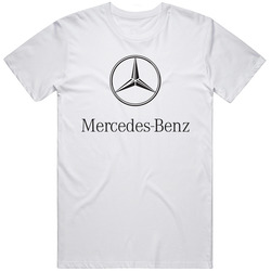 Mercedes-benz Car Logo Retro Graphic Unisex Cotton White Classic T Shirt