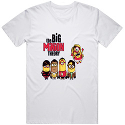 The Big Bang Theory Minion Despicable Me Funny Retro Graphic Unisex Cotton White Classic T Shirt