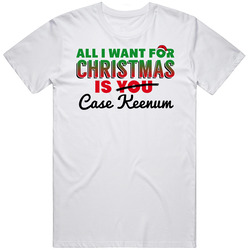All I Want For Christmas Is Case Keenum St Louis Football Fan Retro Graphic Unisex Cotton White Classic T Shirt