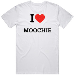 I Love Heart Moochie First Name Worn Look Retro Graphic Unisex Cotton White Classic T Shirt