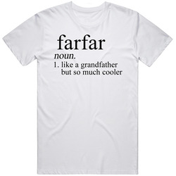 Farfar Noun Language Definition Grandpa Grandfather Father's Day Gift Retro Graphic Unisex Cotton White Classic T Shirt