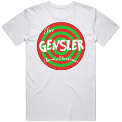 The Gensler Family Christmas Last Name Retro Graphic Unisex Cotton White Classic T Shirt