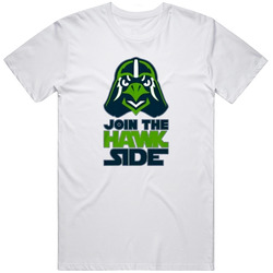 Join The Hawk Side Star Wars Parody Seattle Seahawks Best Nfl Ultimate Seahawks Fan Retro Graphic Unisex Cotton White Classic T Shirt
