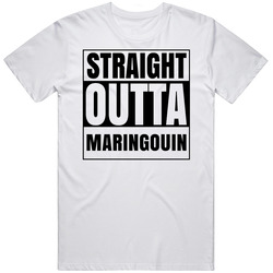 Straight Outta Maringouin Louisiana City Compton Parody Retro Graphic Unisex Cotton White Classic T Shirt