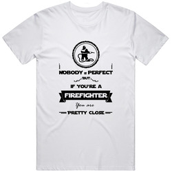 Love Firefighter Retro Graphic Unisex Cotton White Classic T Shirt