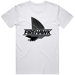Firehawk Retro Graphic Unisex Cotton White Classic T Shirt