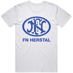 Fn Herstal Retro Graphic Unisex Cotton White Classic T Shirt