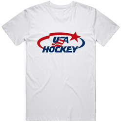 Usa Hockey Retro Graphic Unisex Cotton White Classic T Shirt