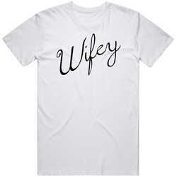 Wifey Retro Graphic Unisex Cotton White Classic T Shirt
