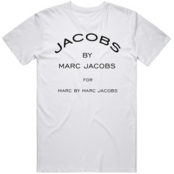 Jacobs By Marc Jacobs Retro Graphic Unisex Cotton White Classic T Shirt