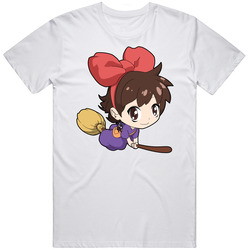 Kiki's Delivery Service - Kiki - White Retro Graphic Unisex Cotton White Classic T Shirt