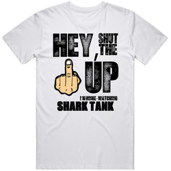 Shark Tank Stfu Im Binge Watching Tv Show Funny Retro Graphic Unisex Cotton White Classic T Shirt