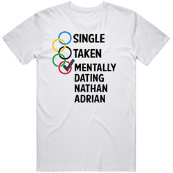 Single Taken Dating Nathan Adrian Usa Rio Olympics Retro Graphic Unisex Cotton White Classic T Shirt