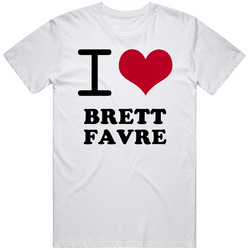 Brett Favre New York Buffalo Sports Football I Heart Love Retro Graphic Unisex Cotton White Classic T Shirt