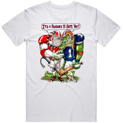 Georgia Bulldog Florida Gator Rivalry Retro Graphic Unisex Cotton White Classic T Shirt