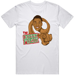 The Greek Freak Giannis Antetokounmpo Basketball Retro Graphic Unisex Cotton White Classic T Shirt