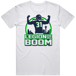 Legion Of Boom Retro Graphic Unisex Cotton White Classic T Shirt