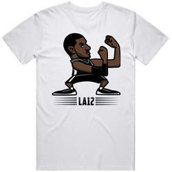Lamarcus Aldridge San Antonio Fighting Spurs Retro Graphic Unisex Cotton White Classic T Shirt