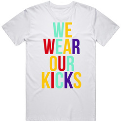 We Wear Our Kicks Hare 7 Retro Sneaker Retro Graphic Unisex Cotton White Classic T Shirt