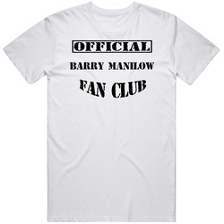 Offical Barry Manilow Fan Club Songwriters Hall Of Fame Retro Graphic Unisex Cotton White Classic T Shirt