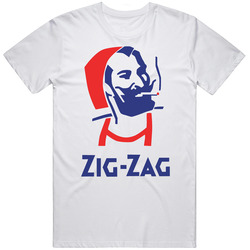 Zig Zag Rolling Papers Smokers Tobacco Marijuana Lovers Retro Graphic Unisex Cotton White Classic T Shirt