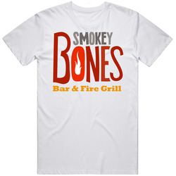 Smokey Bones Bar & Fire Grill Chattanooga Tennessee Restaurant Foodie Retro Graphic Unisex Cotton White Classic T Shirt