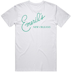 Emeril's Louisiana Restaurant Logo Foodie Food Fan Retro Graphic Unisex Cotton White Classic T Shirt