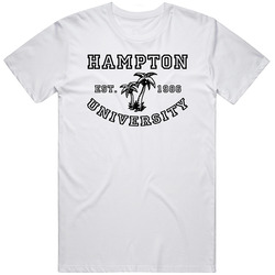 Hampton University Est 1986 Parody Favorite City Retro Graphic Unisex Cotton White Classic T Shirt