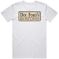 Doc Ford's Rum Bar And Grille St Petersburg Florida Restaurant Retro Graphic Unisex Cotton White Classic T Shirt