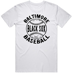 Baltimore Black Sox Baseball  Easten Colored League Baseball Logo Retro Graphic Unisex Cotton White Classic T Shirt