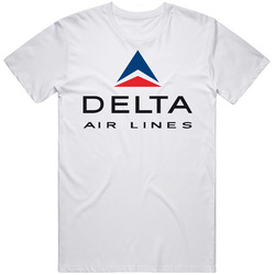 Delta Airlines Retro Logo Retro Graphic Unisex Cotton White Classic T Shirt