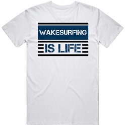 Wakesurfing Sport Is Life Athletic Retro Graphic Unisex Cotton White Classic T Shirt