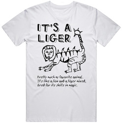 Napoleon Dynamite Liger Bred For Its Skills In Magic Retro Graphic Unisex Cotton White Classic T Shirt