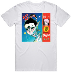 Art Angels Retro Graphic Unisex Cotton White Classic T Shirt