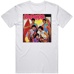 Menudo Mania Latino 70s Boy Band Distressed Look Fan Retro Graphic Unisex Cotton White Classic T Shirt