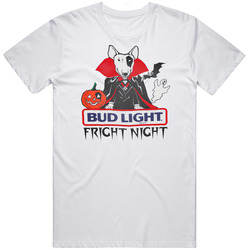 Bud Light Fright Night Halloween Spuds Mackenzie Retro Graphic Unisex Cotton White Classic T Shirt