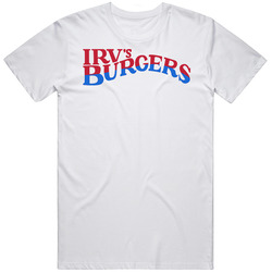 Irv's Burgers Food Fan Retro Graphic Unisex Cotton White Classic T Shirt