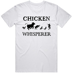 Chicken Animal Whisperer Retro Graphic Unisex Cotton White Classic T Shirt