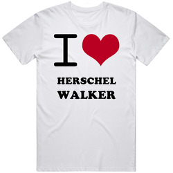 Herschel Walker I Love Heart Dallas Texas Sports Football Retro Graphic Unisex Cotton White Classic T Shirt