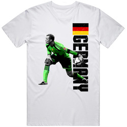 Manuel Neuer Germany Flag Euro Cup Soccer Retro Graphic Unisex Cotton White Classic T Shirt