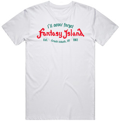 Fantasy Island Grand Island New York I'll Never Forget Amusement Park Lovers Retro Graphic Unisex Cotton White Classic T Shirt