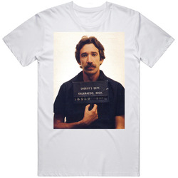 Tim Allen Retro Arrested Celebrity Mugshot Vintage Grunge Look Retro Graphic Unisex Cotton White Classic T Shirt