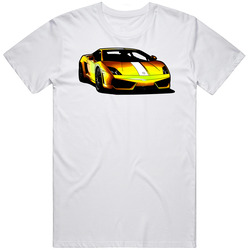 Black And White 2010 Lamborghini Gallardo Some Girls Chase Boys Cool Car Retro Graphic Unisex Cotton White Classic T Shirt